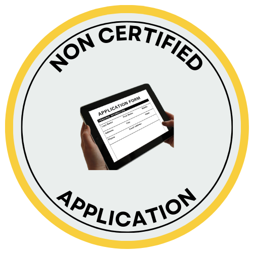 Non-Certified Application